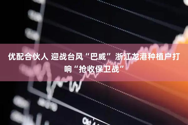 优配合伙人 迎战台风“巴威” 浙江龙港种植户打响“抢收保卫战”